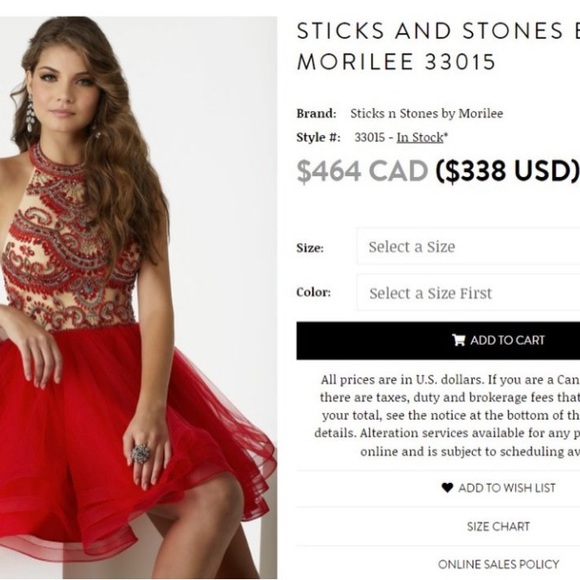 Mori Lee Halter Red mini Prom dress - Picture 10 of 11